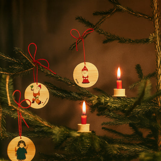 Südtiroler Adventskalender aus Holz – 24 bedruckte Zirben-Holzscheiben für nachhaltige Weihnachtsdeko